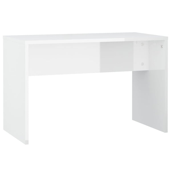 vidaXL Dressing Table Set with LED High-Gloss White Engineered Wood