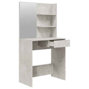 vidaXL Dressing Table Set Concrete Gray 74.5x40x141 cm