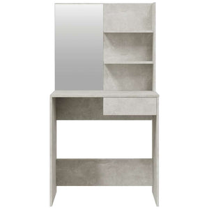 vidaXL Dressing Table Set Concrete Gray 74.5x40x141 cm