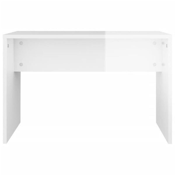 vidaXL Dressing Table Set High Gloss White 74.5x40x141 cm