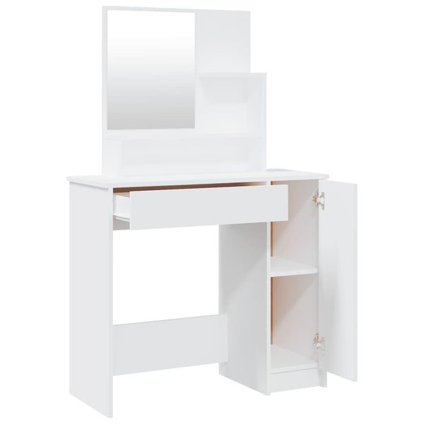 vidaXL Dressing Table Set White 86.5x35x136 cm