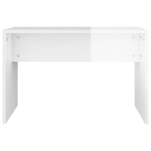 vidaXL Dressing Table Set High Gloss White 86.5x35x136 cm