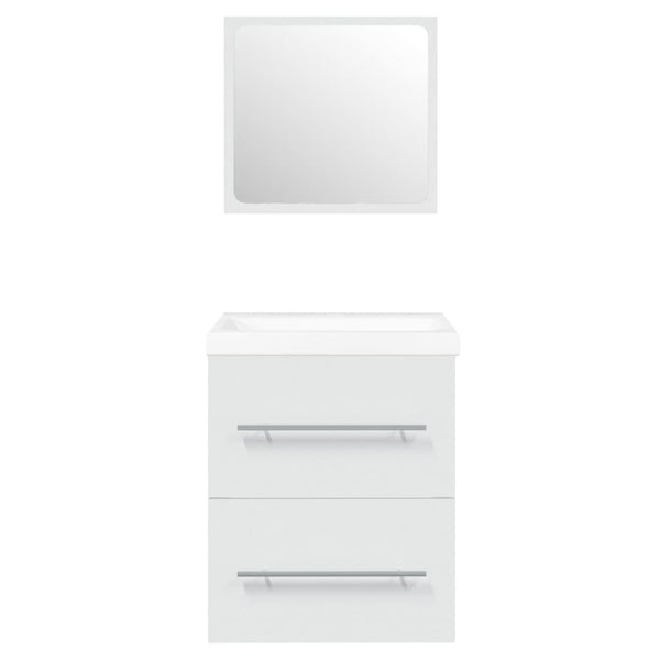 vidaXL Vanity Unit with Integrated Sink White Engineered Wood