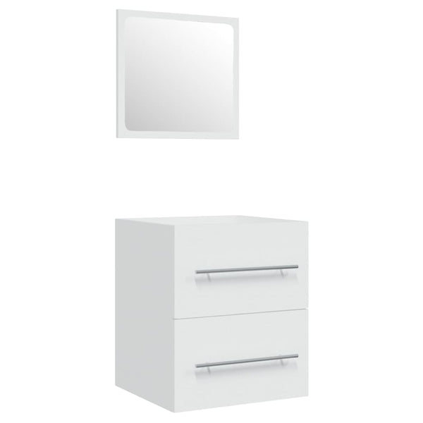 vidaXL Vanity Unit with Integrated Sink White Engineered Wood