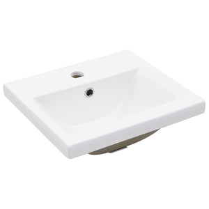 vidaXL Vanity Unit with Integrated Sink White Engineered Wood