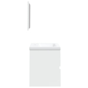 vidaXL Bathroom Vanity Unit with Sink and Mirror White