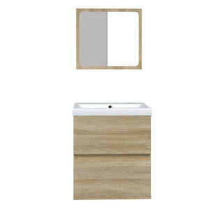 vidaXL Bathroom Vanity with Sink and Mirror Sonoma Oak
