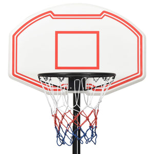 vidaXL Basketball Hoop White 282-352 cm Polyethylene