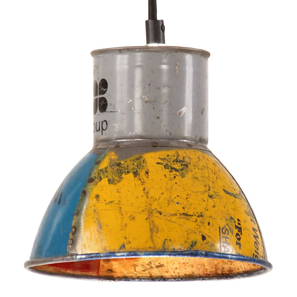 vidaXL Industrial-Style Hanging Lamp 25 W Multicolor Round 17 cm E27