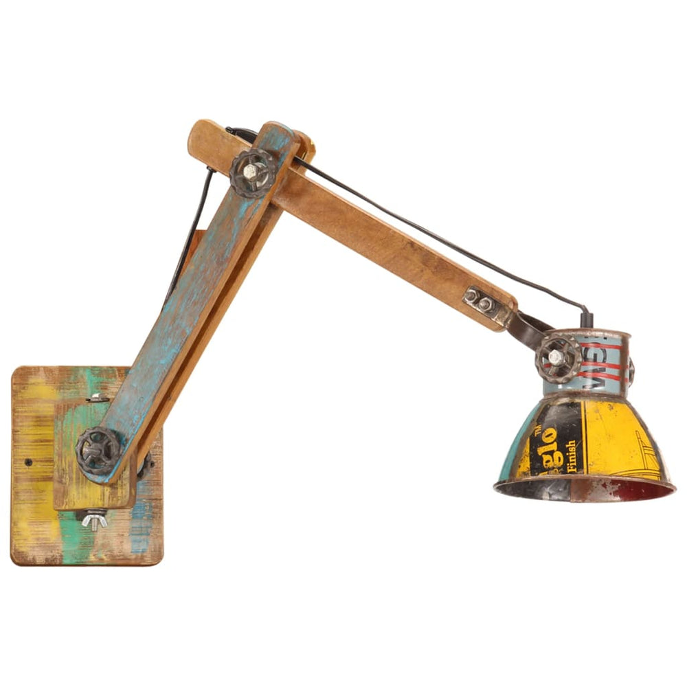 vidaXL Industrial Style Wall Lamp Multicolour Round E27