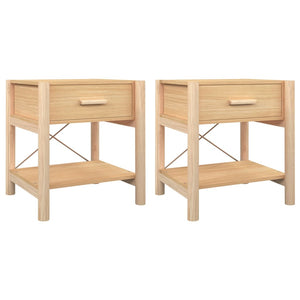 Nachttische 2er Set Holz 42x38x45 cm