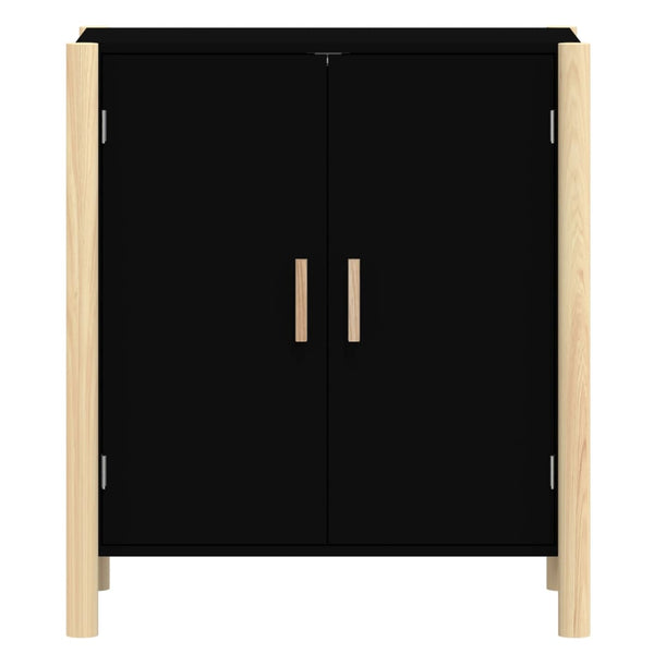 Schwarzes Sideboard 62x38x70 cm