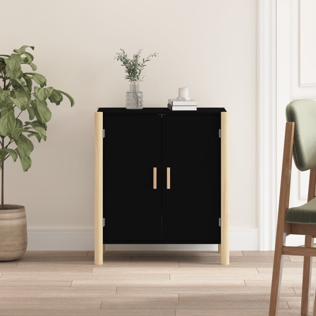 Schwarzes Sideboard 62x38x70 cm
