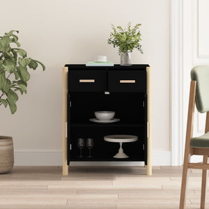 Schwarzes Sideboard 62x38x75 cm