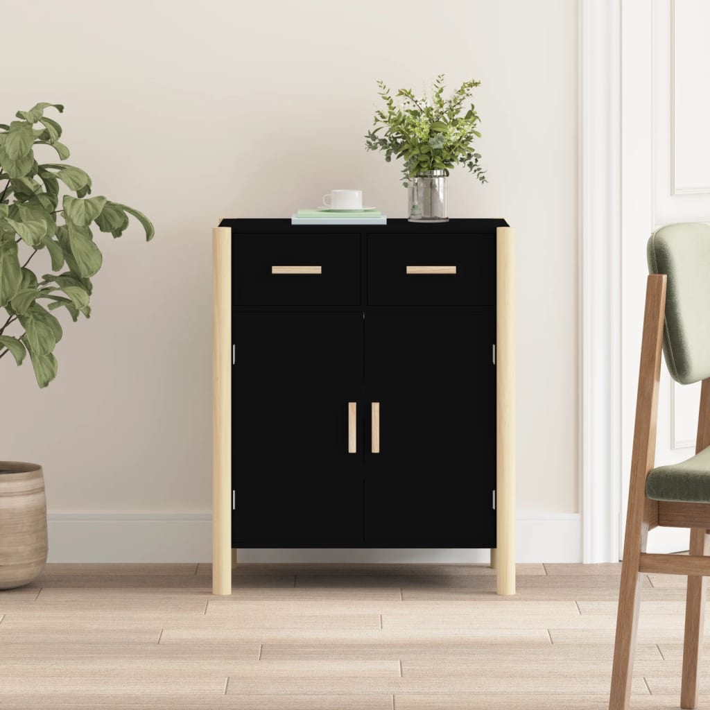 Schwarzes Sideboard 62x38x75 cm