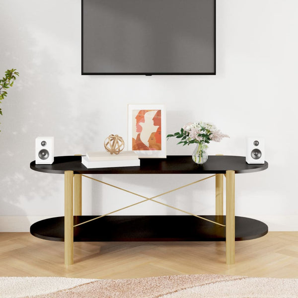 Schwarzer Couchtisch 110 cm