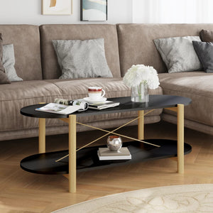 Schwarzer Couchtisch 110 cm