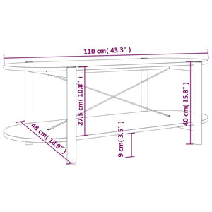 Couchtisch Holzwerkstoff 110x48x40 cm