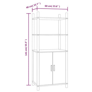 Weißes Highboard 60x40x141 cm