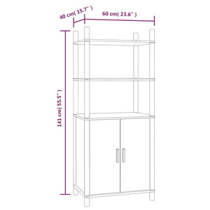 Highboard 60x40x141 cm Holz