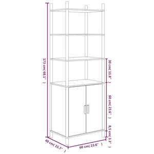 Weißes Highboard 60x40x173cm