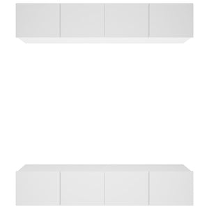 vidaXL TV Cabinets 4 pcs White 80x30x30 cm Engineered Wood