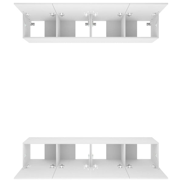 vidaXL TV Cabinets 4 pcs White 80x30x30 cm Engineered Wood