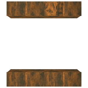 vidaXL TV Cabinets 4 pcs. Smoked Oak 80x30x30 cm Engineered Wood