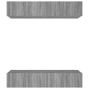 vidaXL TV Cabinets 4 pcs Sonoma Grey 80x30x30 cm Engineered Wood