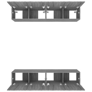 vidaXL TV Cabinets 4 pcs Sonoma Grey 80x30x30 cm Engineered Wood