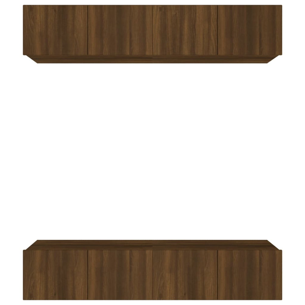 vidaXL TV Cabinets 4 pcs Brown Oak Look 80x30x30 cm Engineered Wood