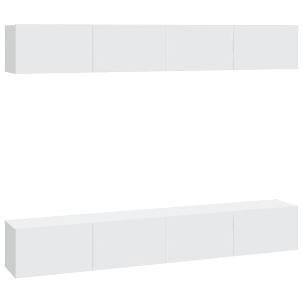 vidaXL TV Wall Cabinets 4 pcs. White 100x30x30 cm