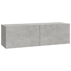 vidaXL TV Wall Cabinets 4 pcs Concrete Grey 100x30x30 cm