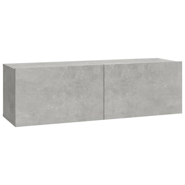 vidaXL TV Wall Cabinets 4 pcs Concrete Grey 100x30x30 cm
