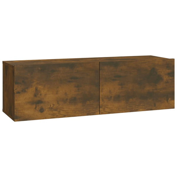 vidaXL TV Wall Cabinets 4 pcs Smoked Oak 100x30x30 cm