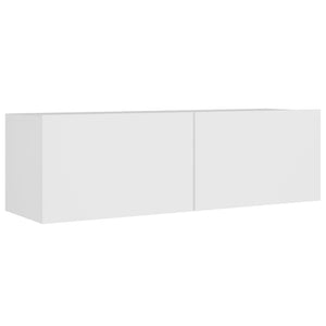 vidaXL 4-Piece TV Cabinet Set White Engineered Wood