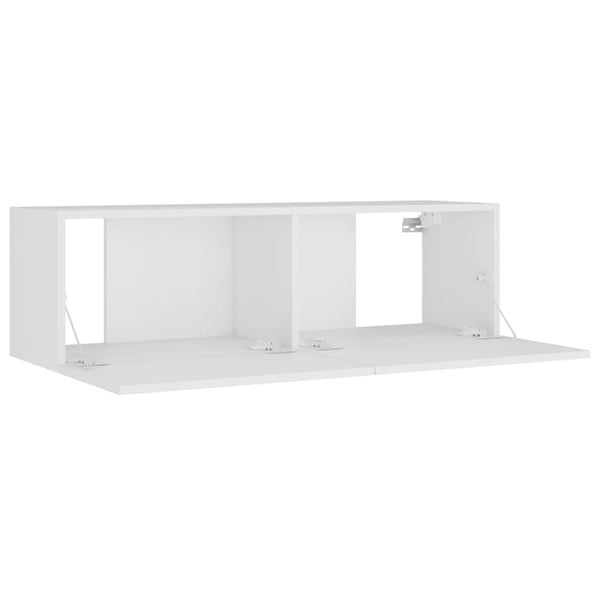 vidaXL 4-Piece TV Cabinet Set White Engineered Wood