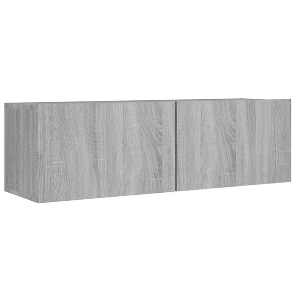 vidaXL 8-Piece TV Cabinet Set Grey Sonoma Engineered Wood
