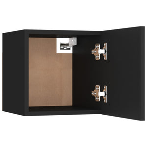 vidaXL 6-Piece TV Cabinet Set Black Engineered Wood