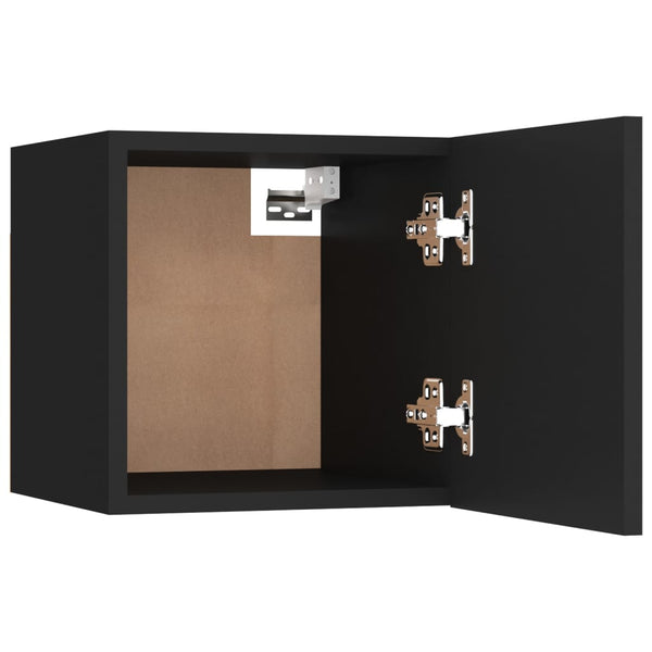 vidaXL 6-Piece TV Cabinet Set Black Engineered Wood