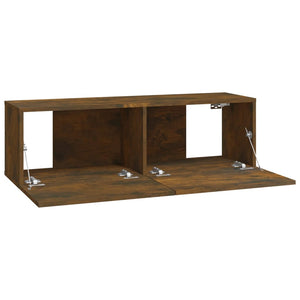 vidaXL 6-Piece TV Cabinet Set Smoked Oak Engineered Wood