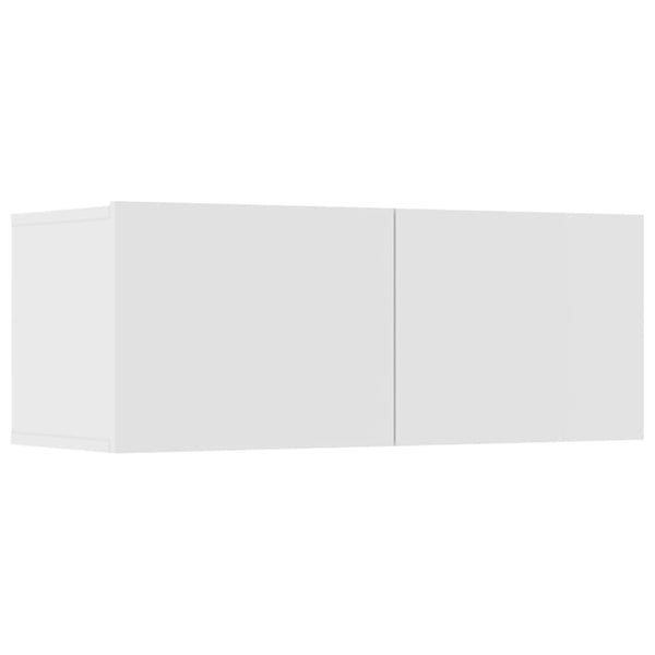 vidaXL 8-Piece TV Cabinet Set White Engineered Wood
