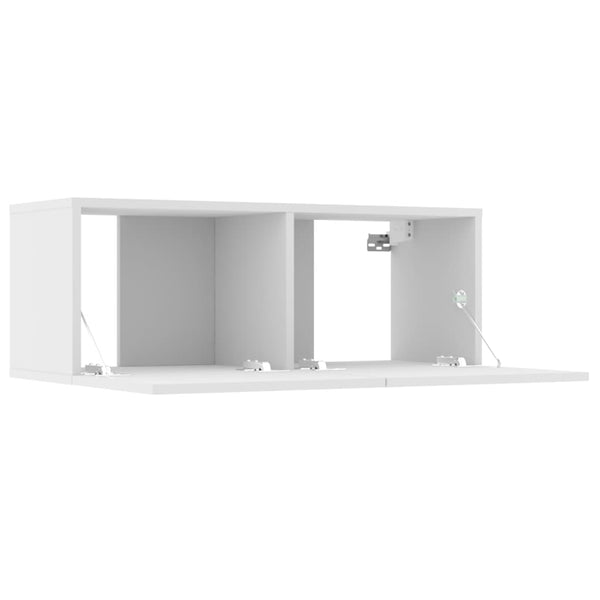 vidaXL 8-Piece TV Cabinet Set White Engineered Wood
