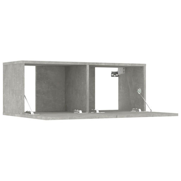 vidaXL 8-Piece TV Cabinet Set Concrete Grey Engineered Wood