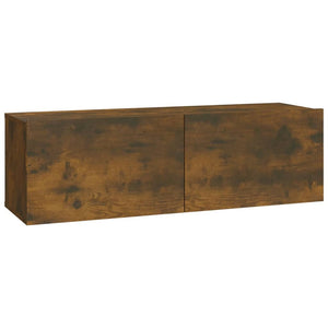 vidaXL 8-piece TV Cabinet Set Smoked Oak Engineered Wood