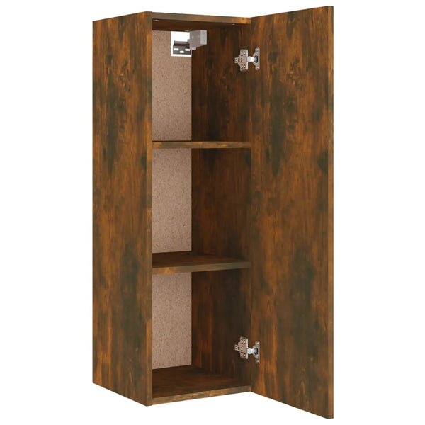 vidaXL 8-piece TV Cabinet Set Smoked Oak Engineered Wood