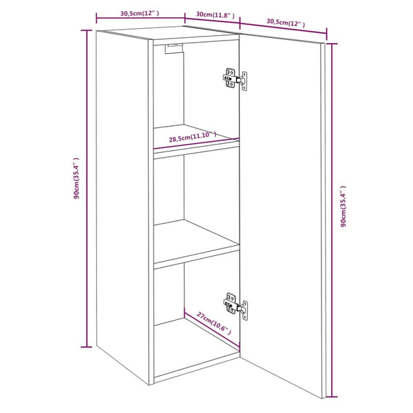 vidaXL 8-Piece TV Cabinet Set Grey Sonoma Engineered Wood