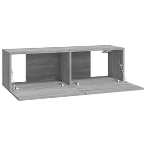vidaXL 8-Piece TV Cabinet Set Grey Sonoma Engineered Wood