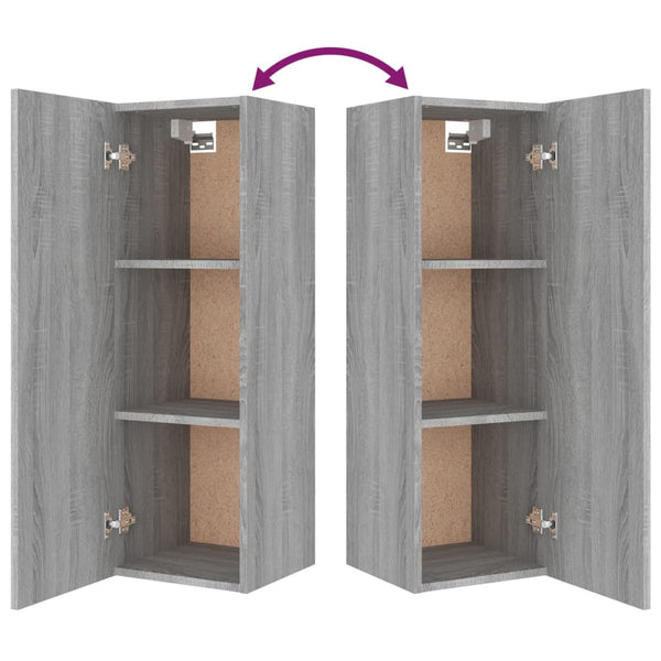 vidaXL 8-Piece TV Cabinet Set Grey Sonoma Engineered Wood