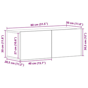 vidaXL 7-Piece TV Cabinet Set White Engineered Wood